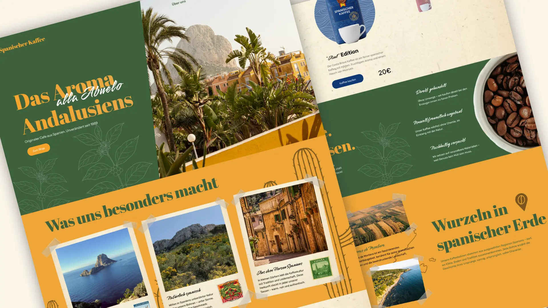 Bild von der Spanischer Kaffee Webseite