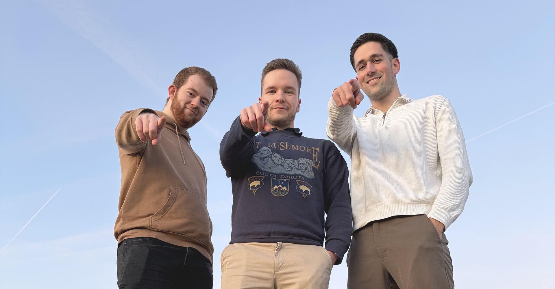 Teambild von den drei Gründern von Lixify