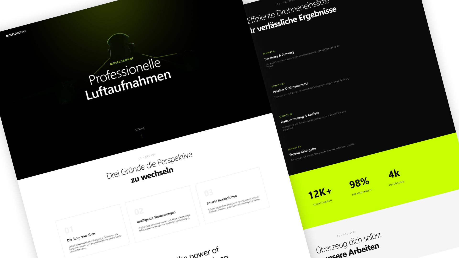 Bild der Webseite von Moseldrohne